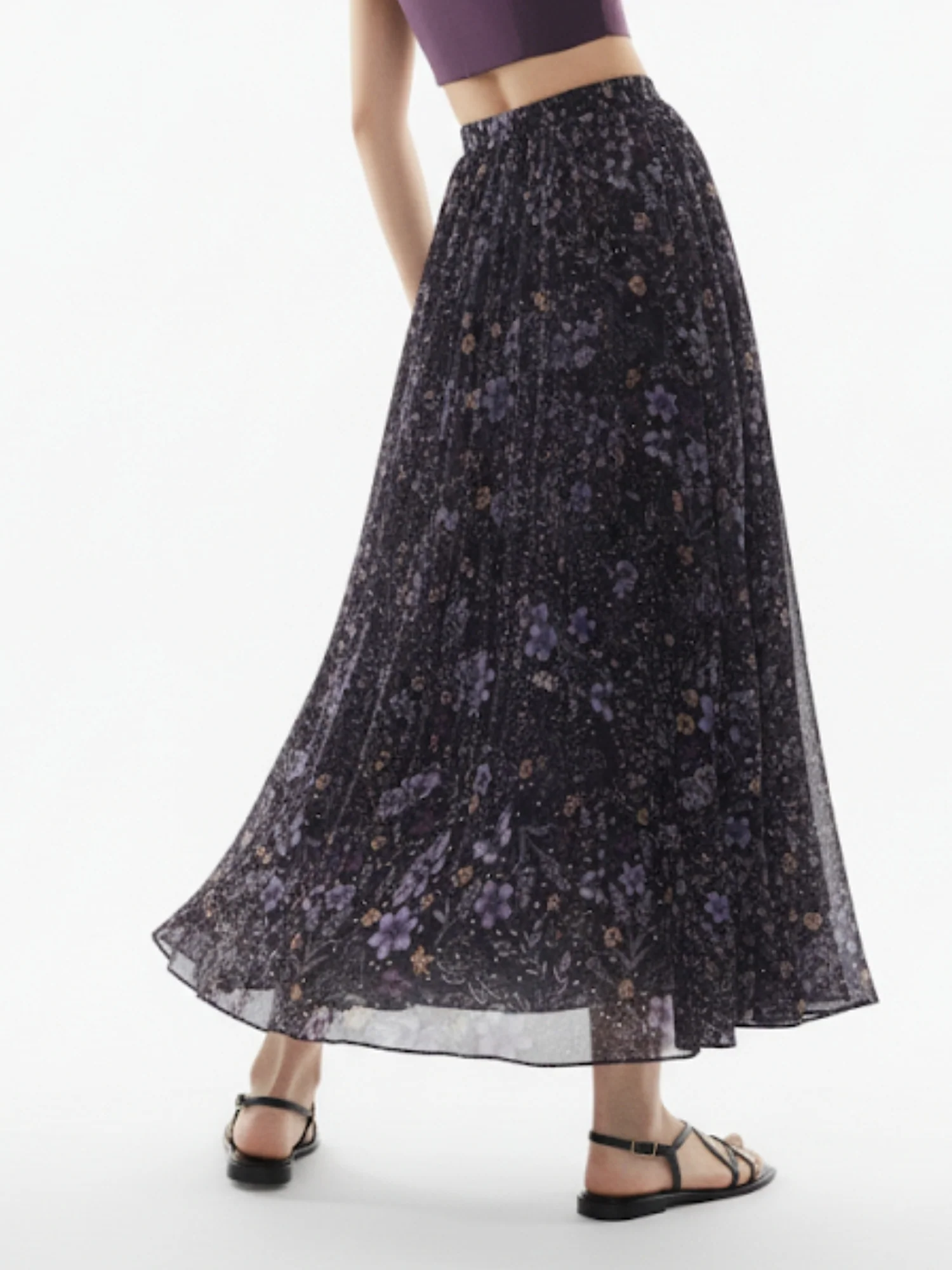 Multi Floral Printed Skirt - Image 5