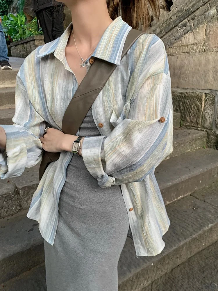 Multi Longline Multi Striped Shirt - Image 2