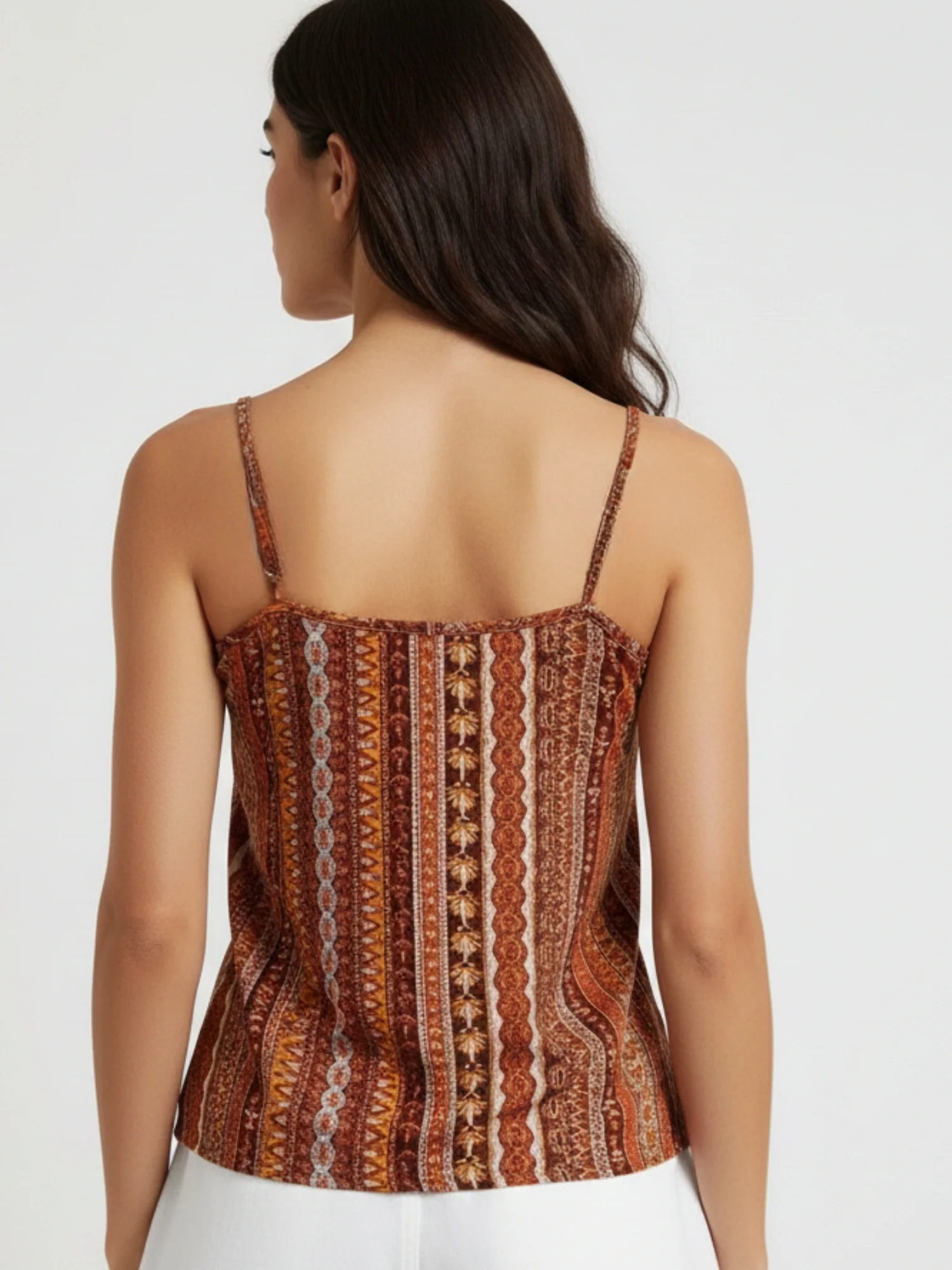 Multi Spaghetti Strap Printed Top - Image 3