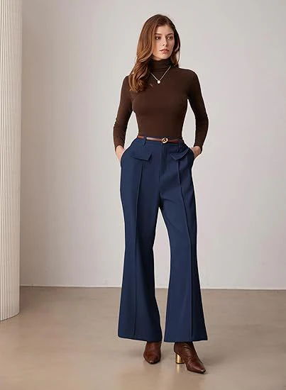 Navy Blue Straight Fit Trouser - Image 4
