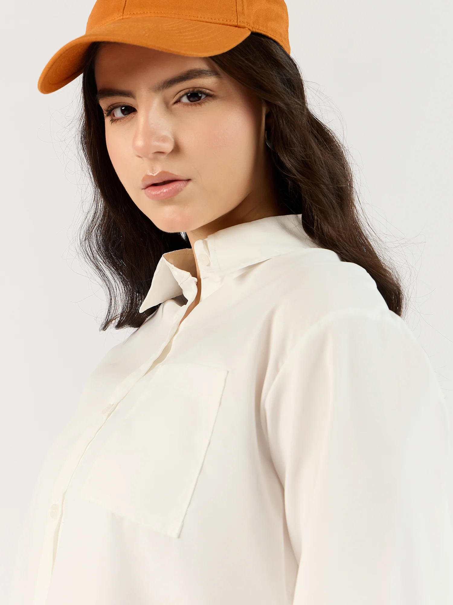 Solid White Oversized Shirt - Image 4