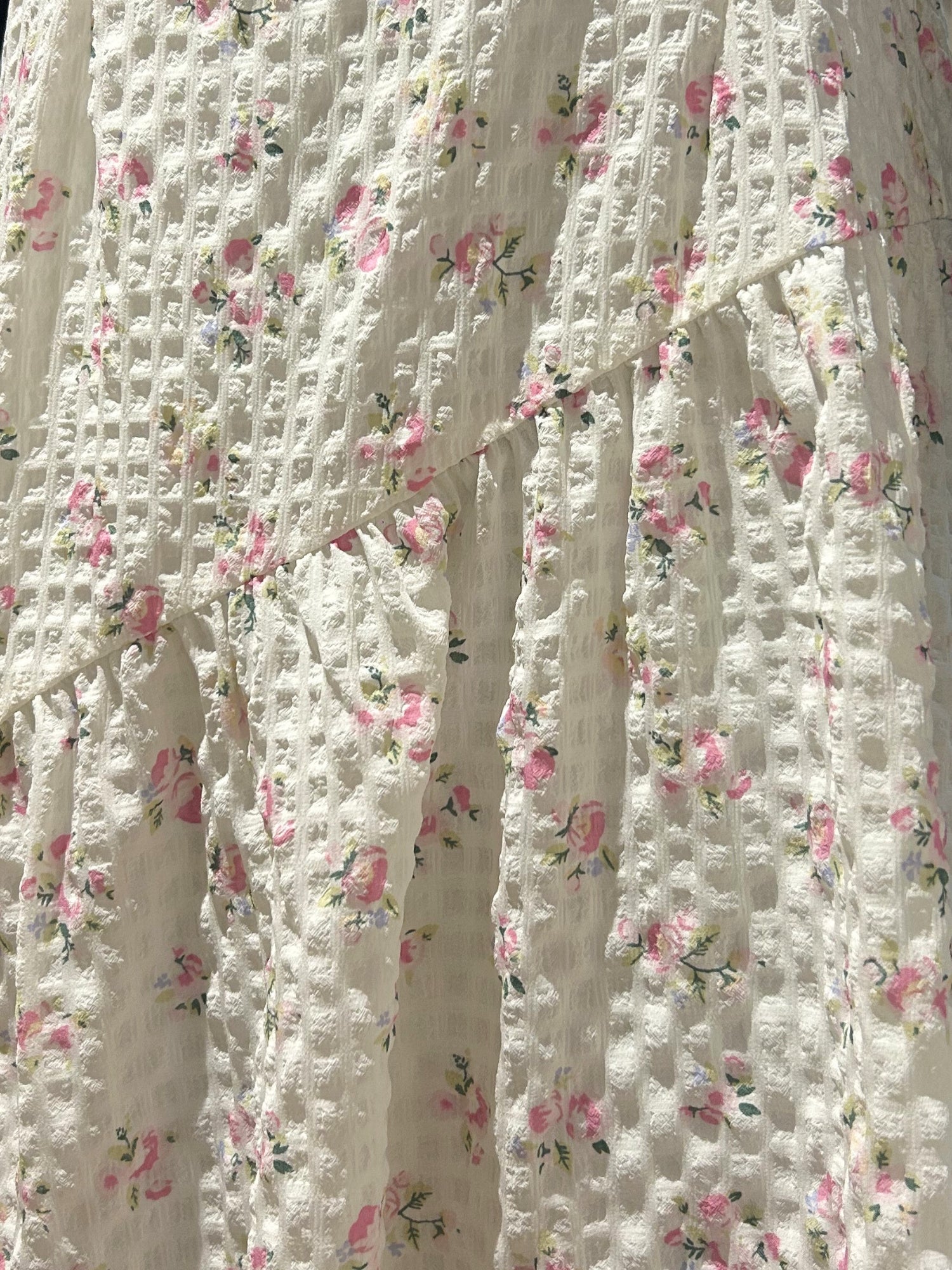 Off White Sleeveless Asymmetrical Midi Dress - Image 5