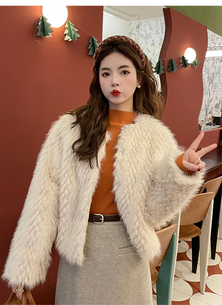 Orange Full Sleeve Mock Neck Button Trim Top - Image 2