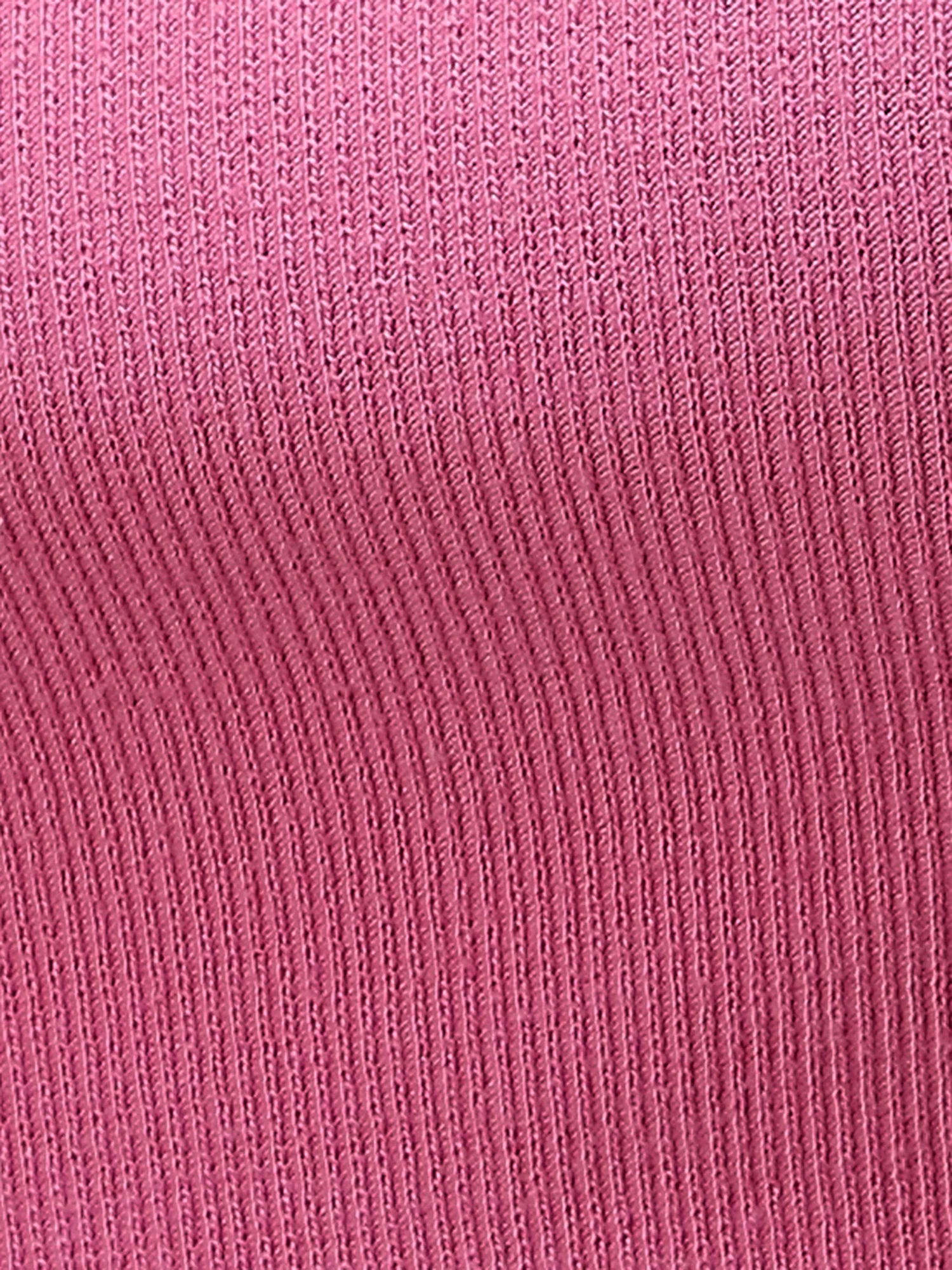 Pink Asymmetric Hem Scoop Neck Knit Top - Image 7