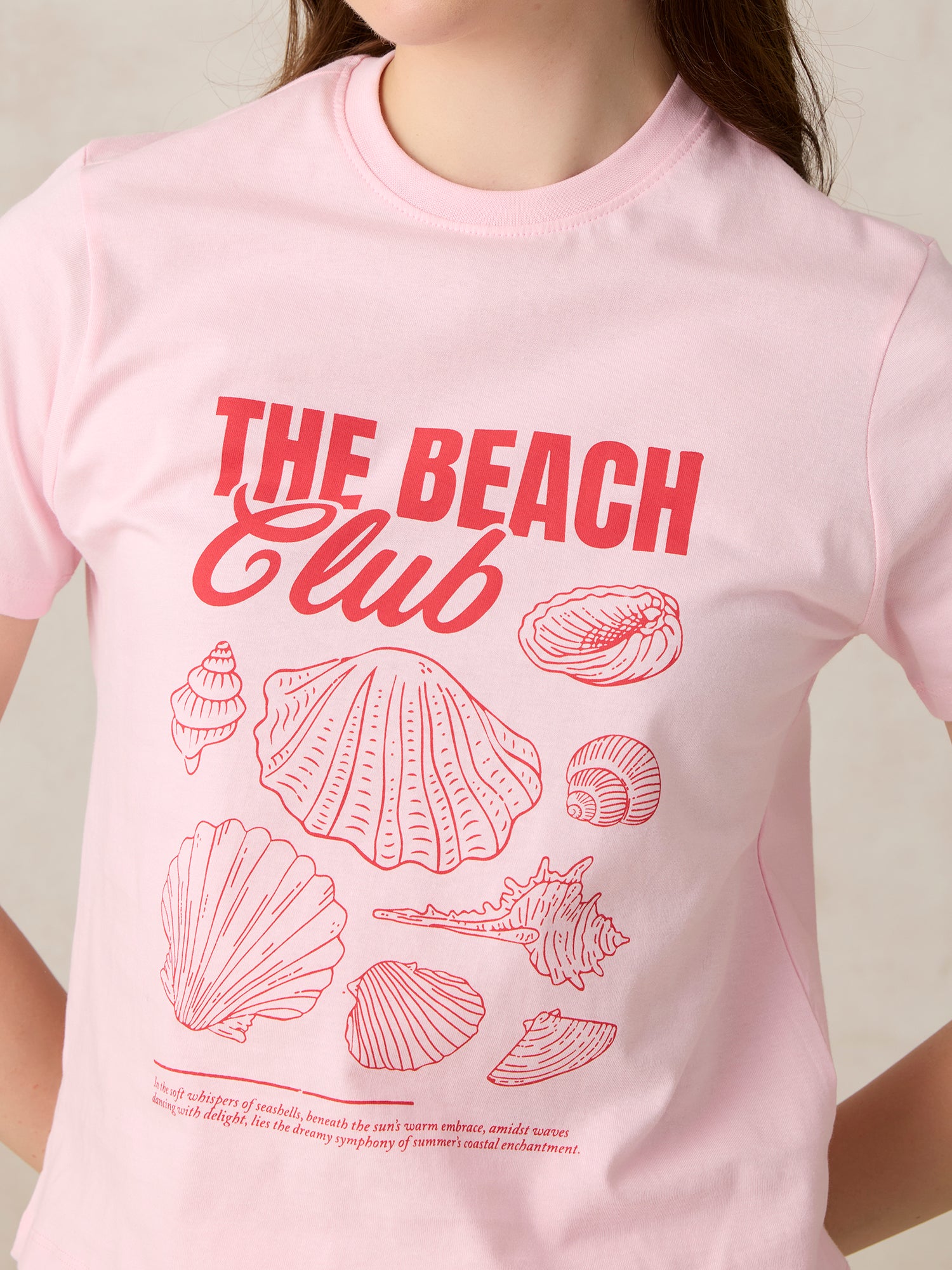 Pink Crew Neck Graphic T-Shirt - Image 5