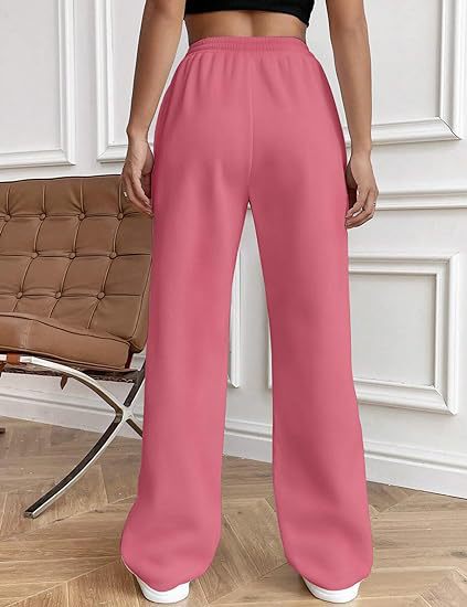 Pink Elasticated Regular Fit Drawstring Joggers - Image 2