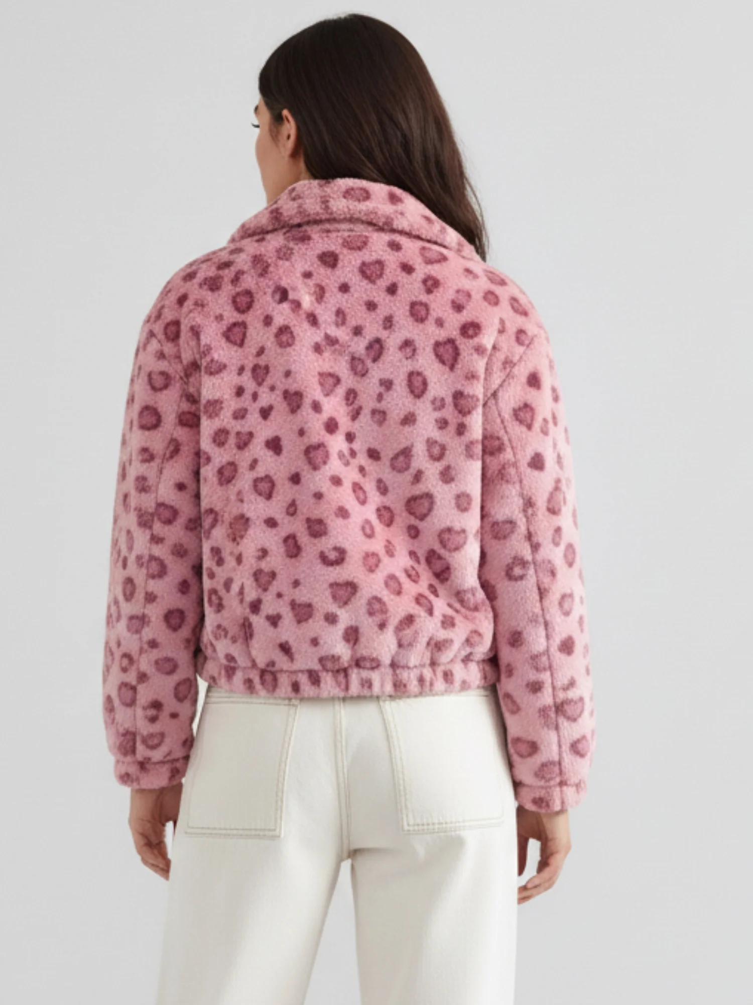 Pink Full Sleeve Printed Jacket - Image 2