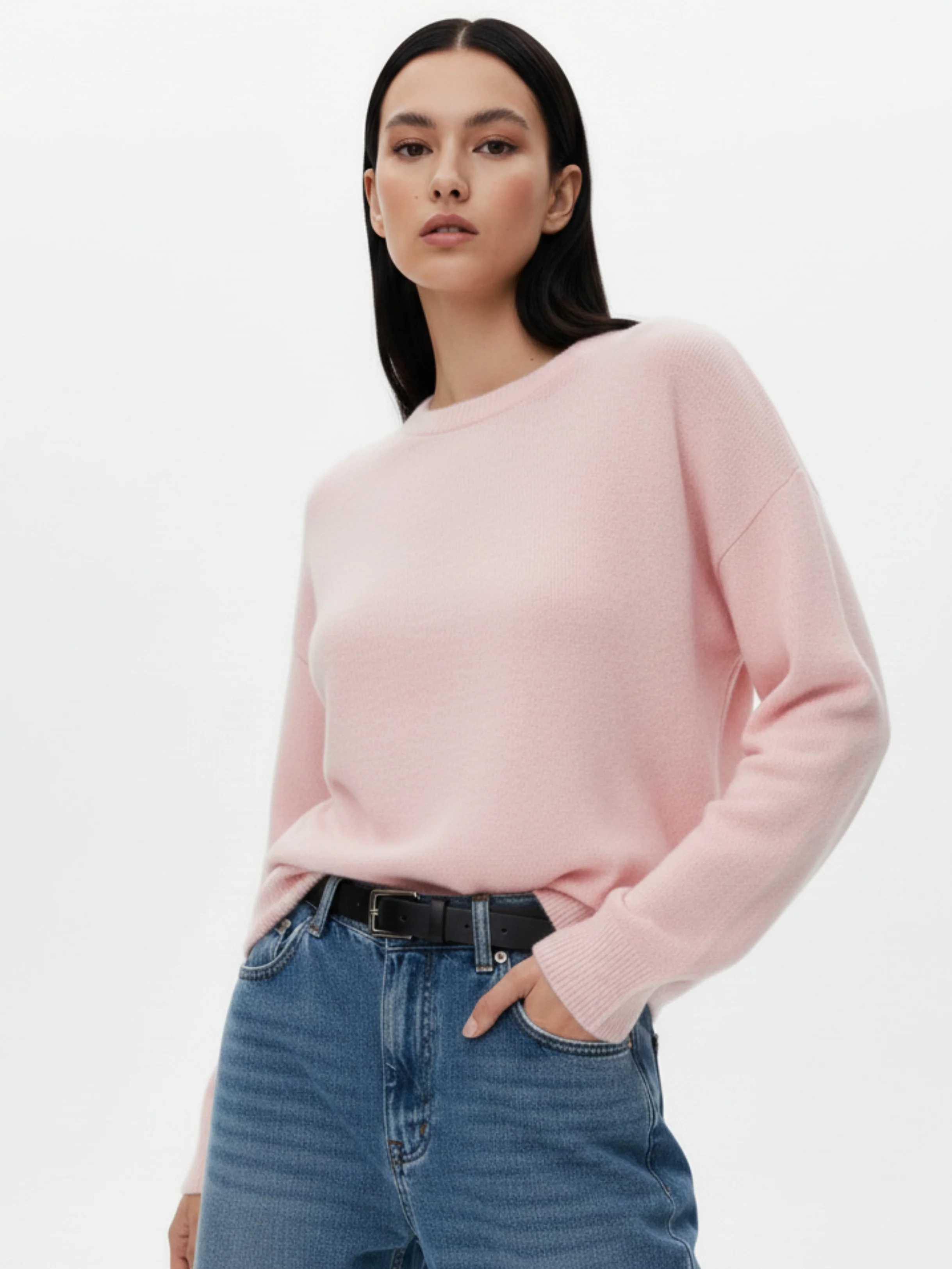 Pink Full Sleeve Round Neck Sweatshirt - Image 2
