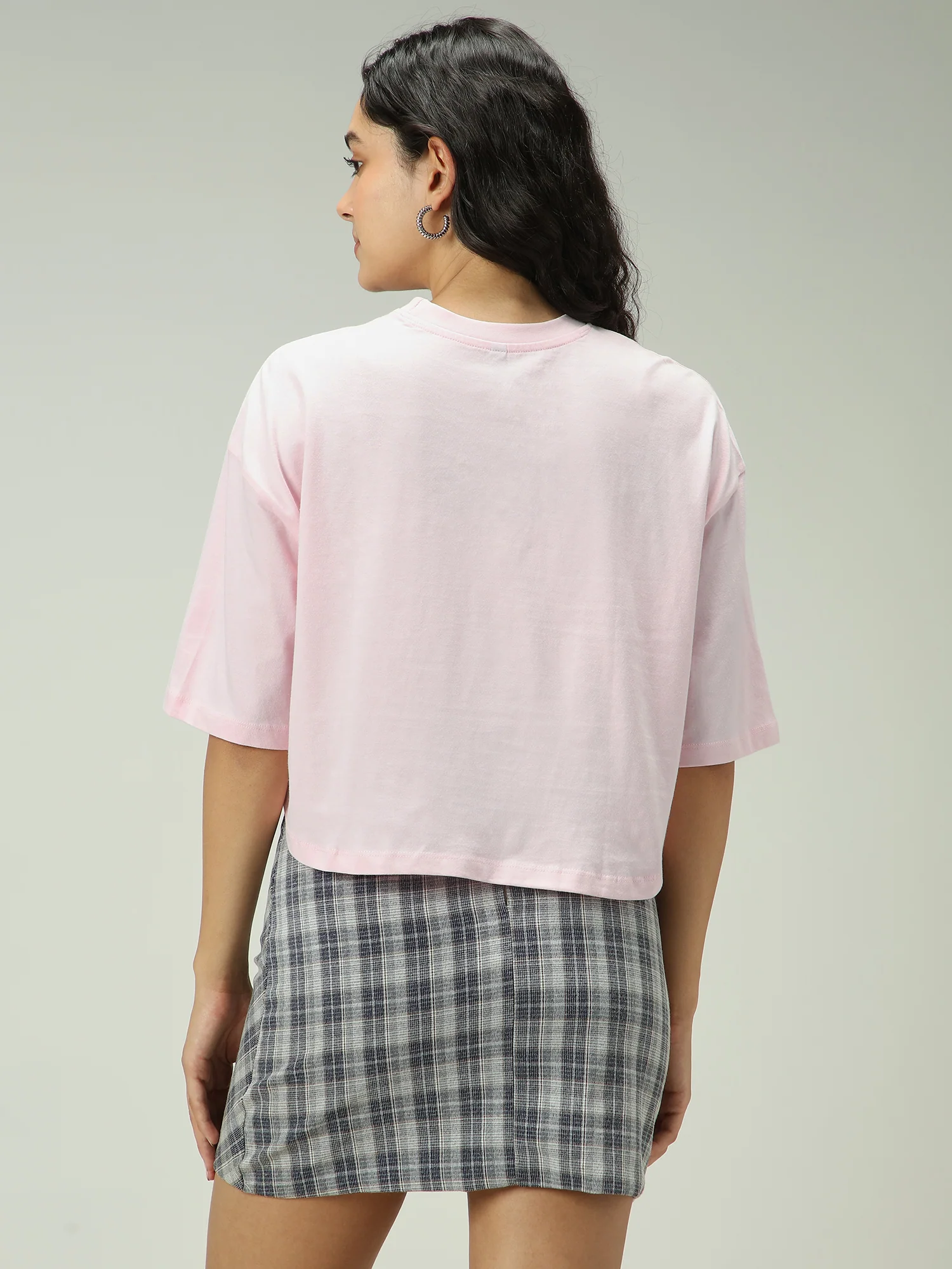 Pink Graphic Cropped Boxy T-Shirt - Image 2