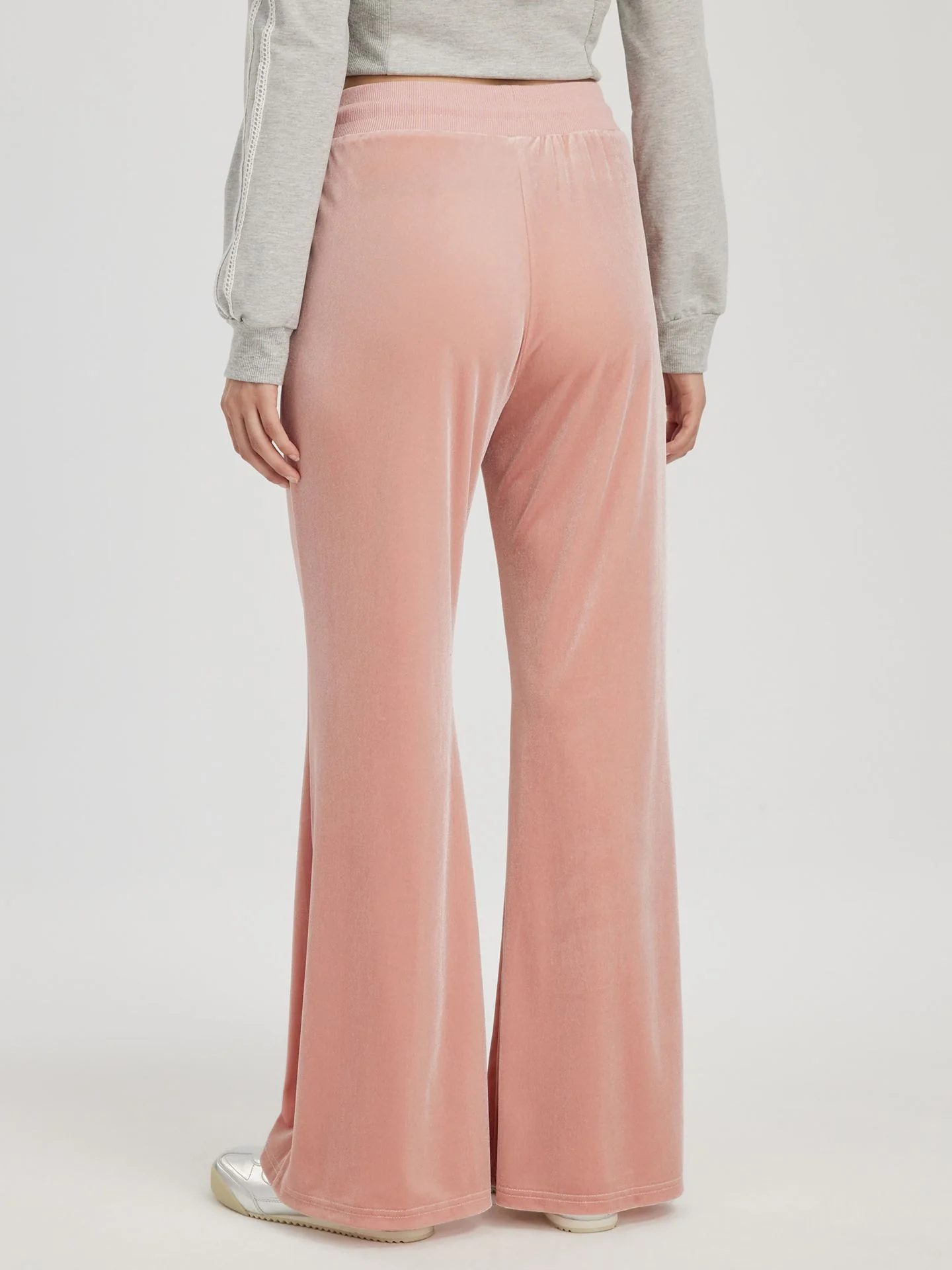 Pink Plush Fabric Flare Jogger - Image 3