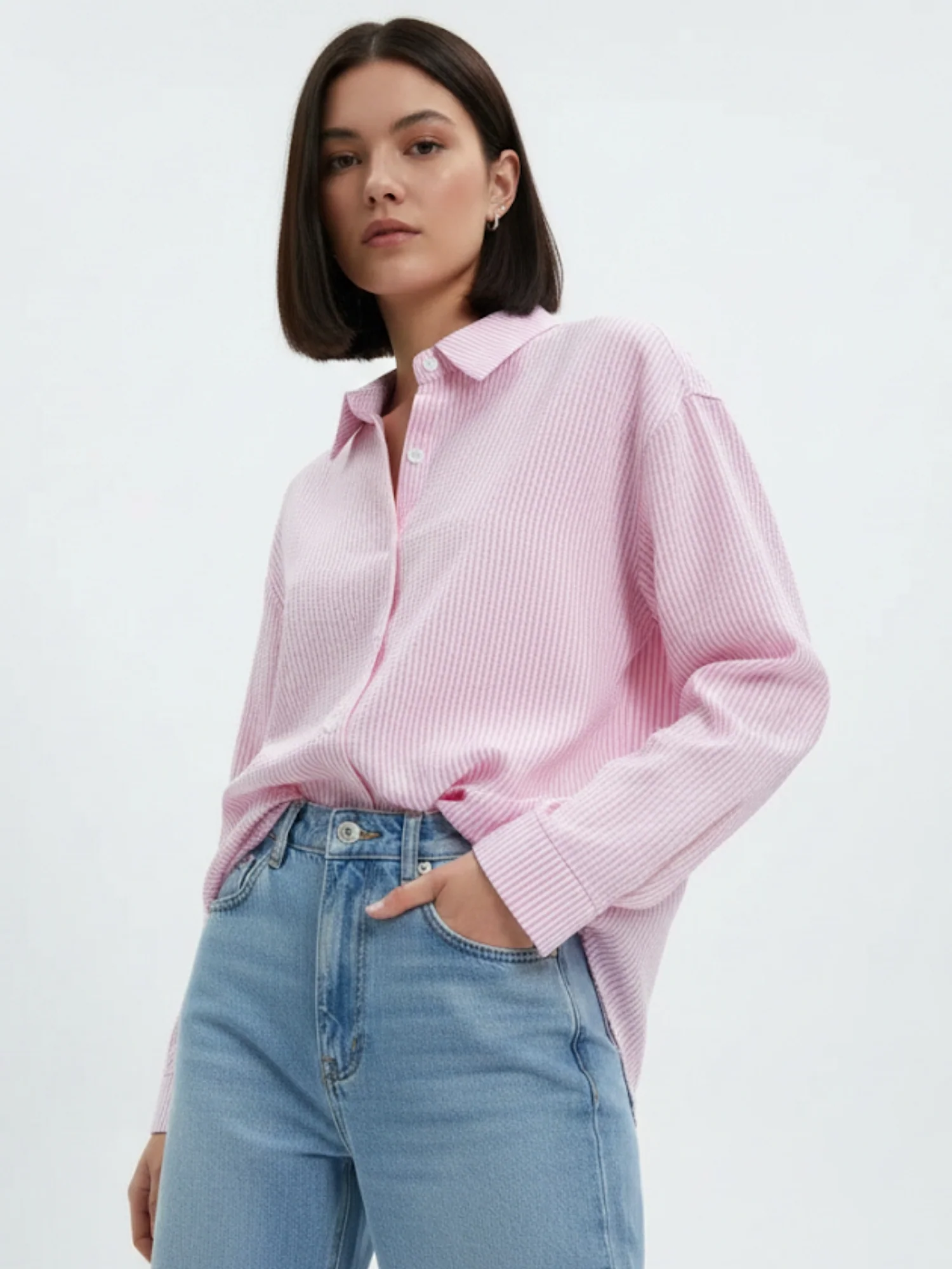 Pink Relaxed Front Buttoned Shirt - Image 3
