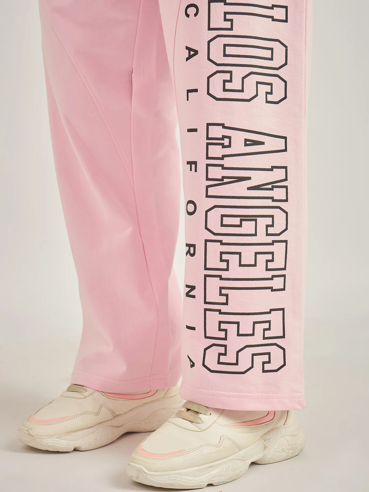 Pink Side Tape Printed Sweatpants - Image 3