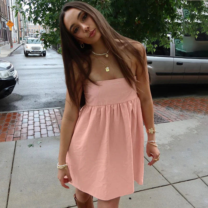 Pink Slip Mini Dress - Image 2