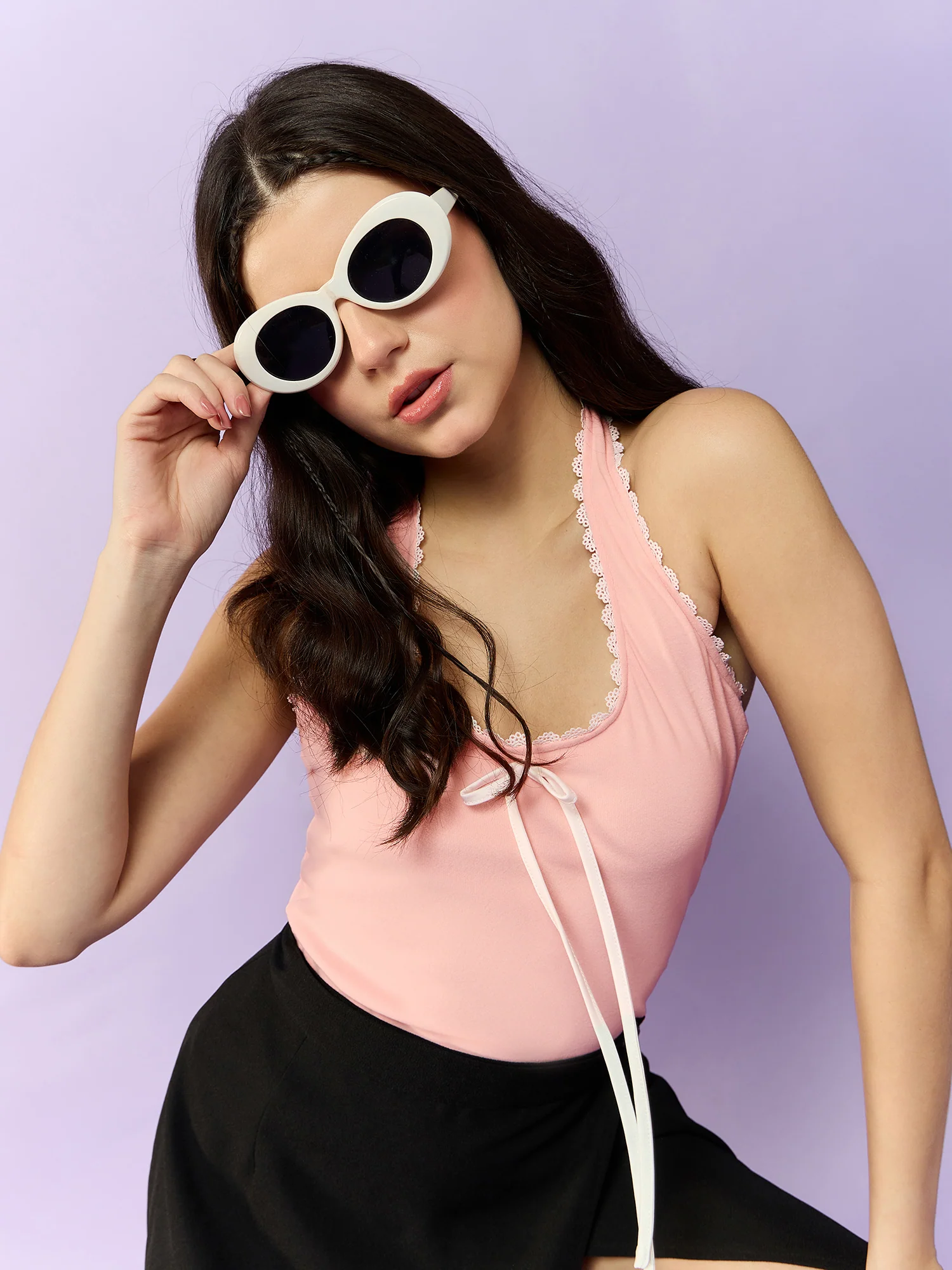 Pink Tank Top with Bow - Image 6