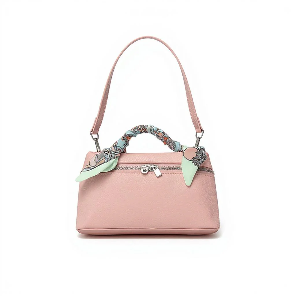 Pink Structured Hand Held Bag - Image 3