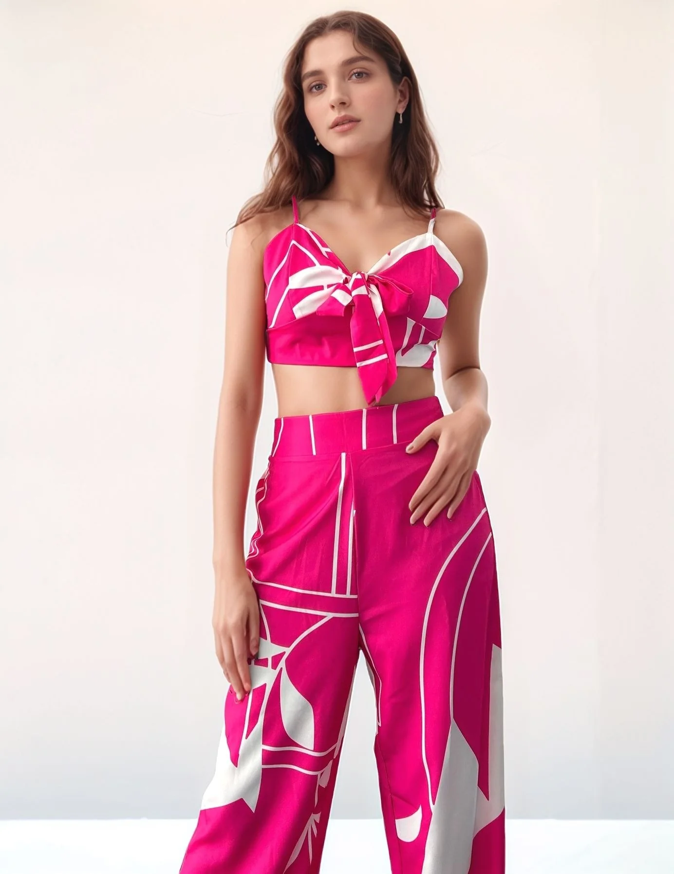 Pink Tropical Print Coord Set - Image 2