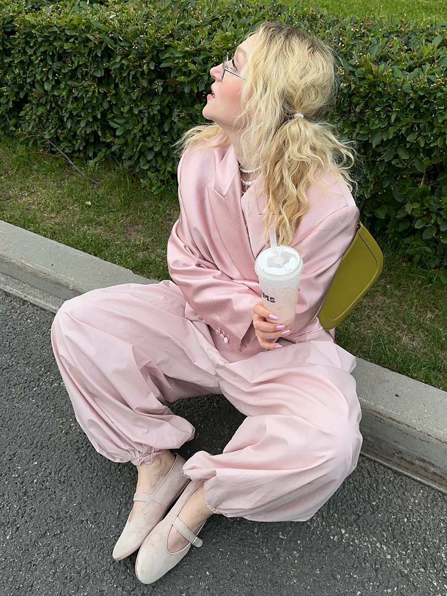 Pink Ultra Baggy Fit Trousers - Image 3