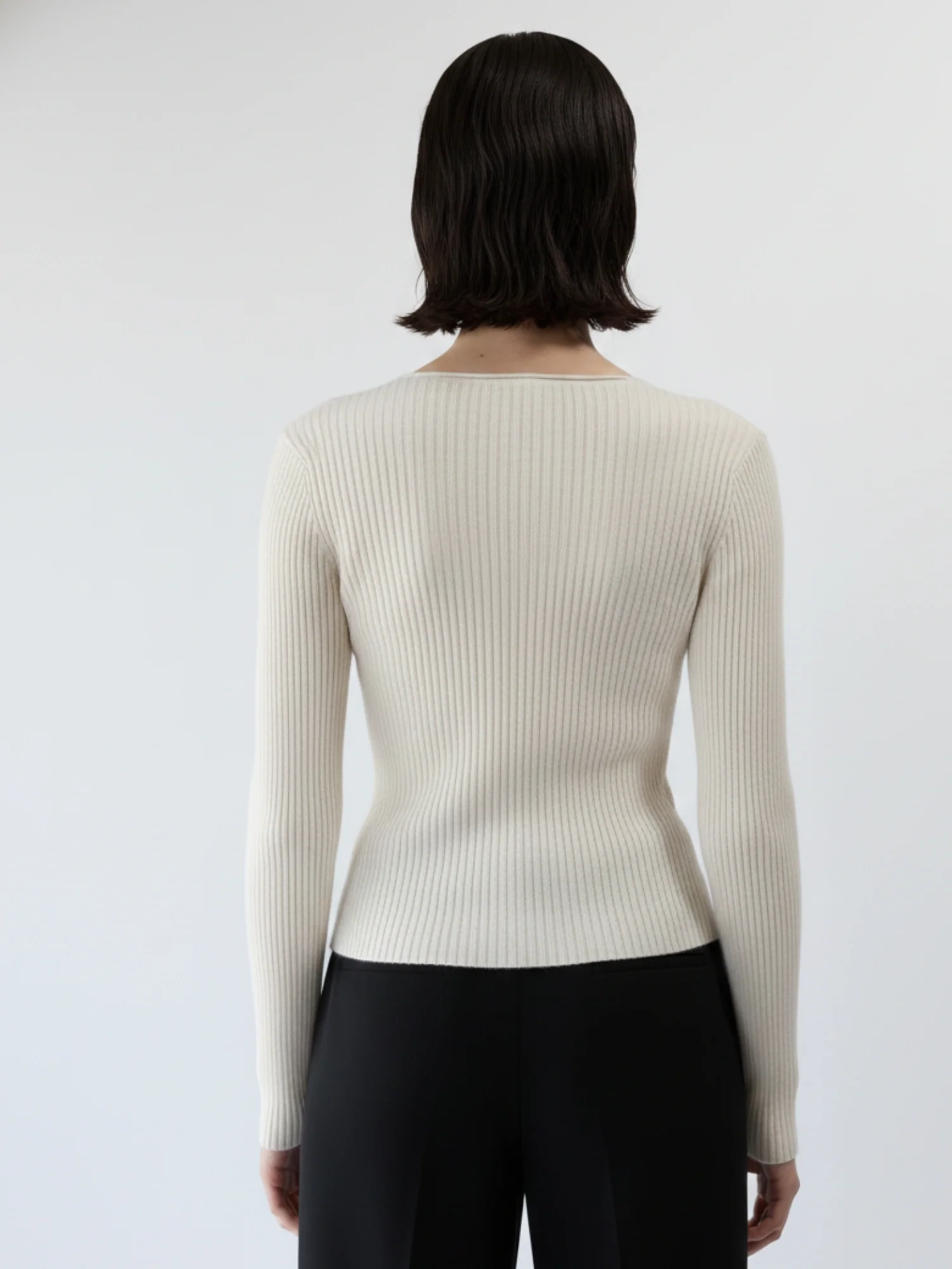 Taupe Full Sleeve Side Ruched Asymmetrical Hem Top - Image 4