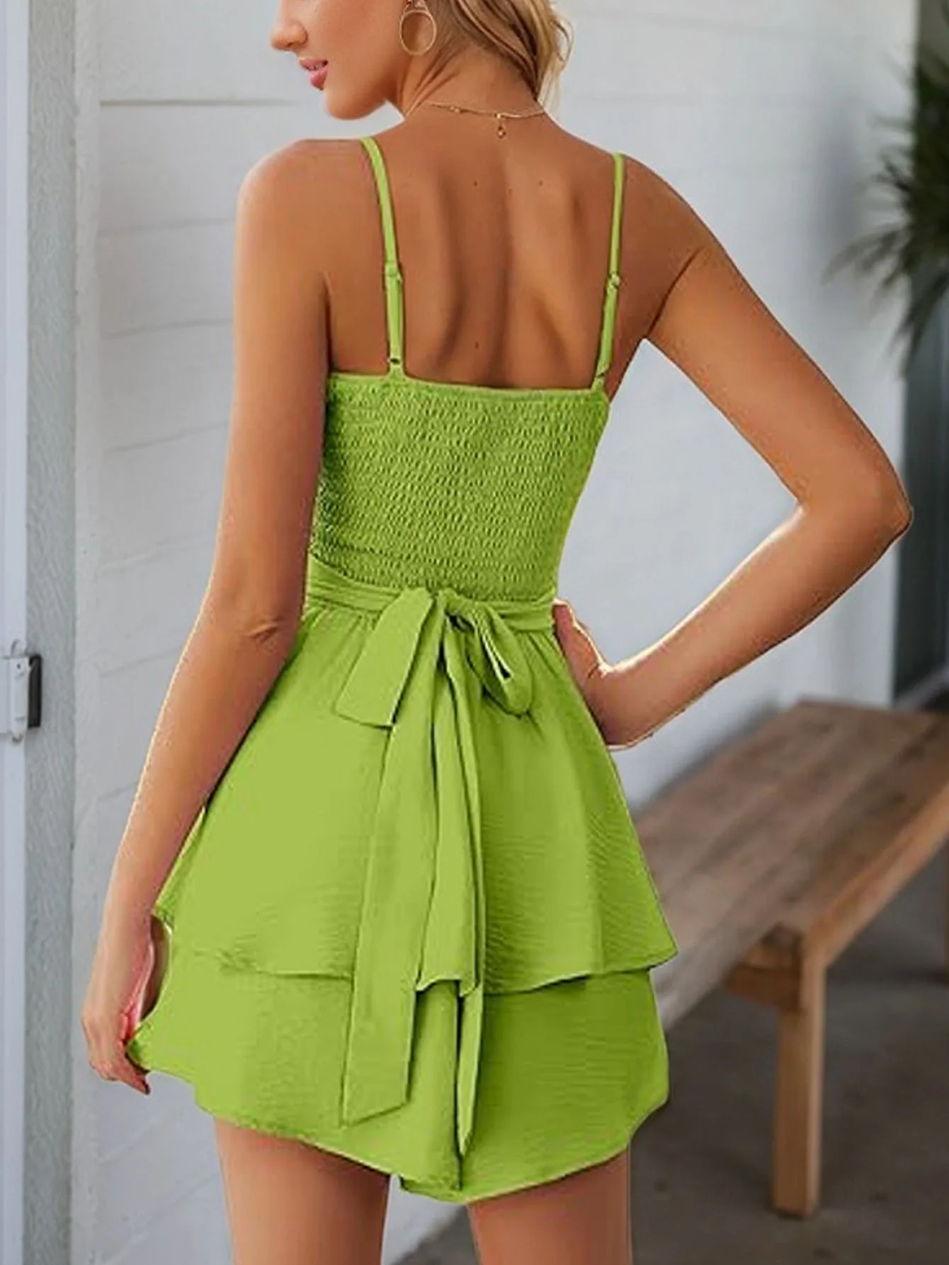 Teal Shoulder Strap Cut Out Detail Dress - Image 2