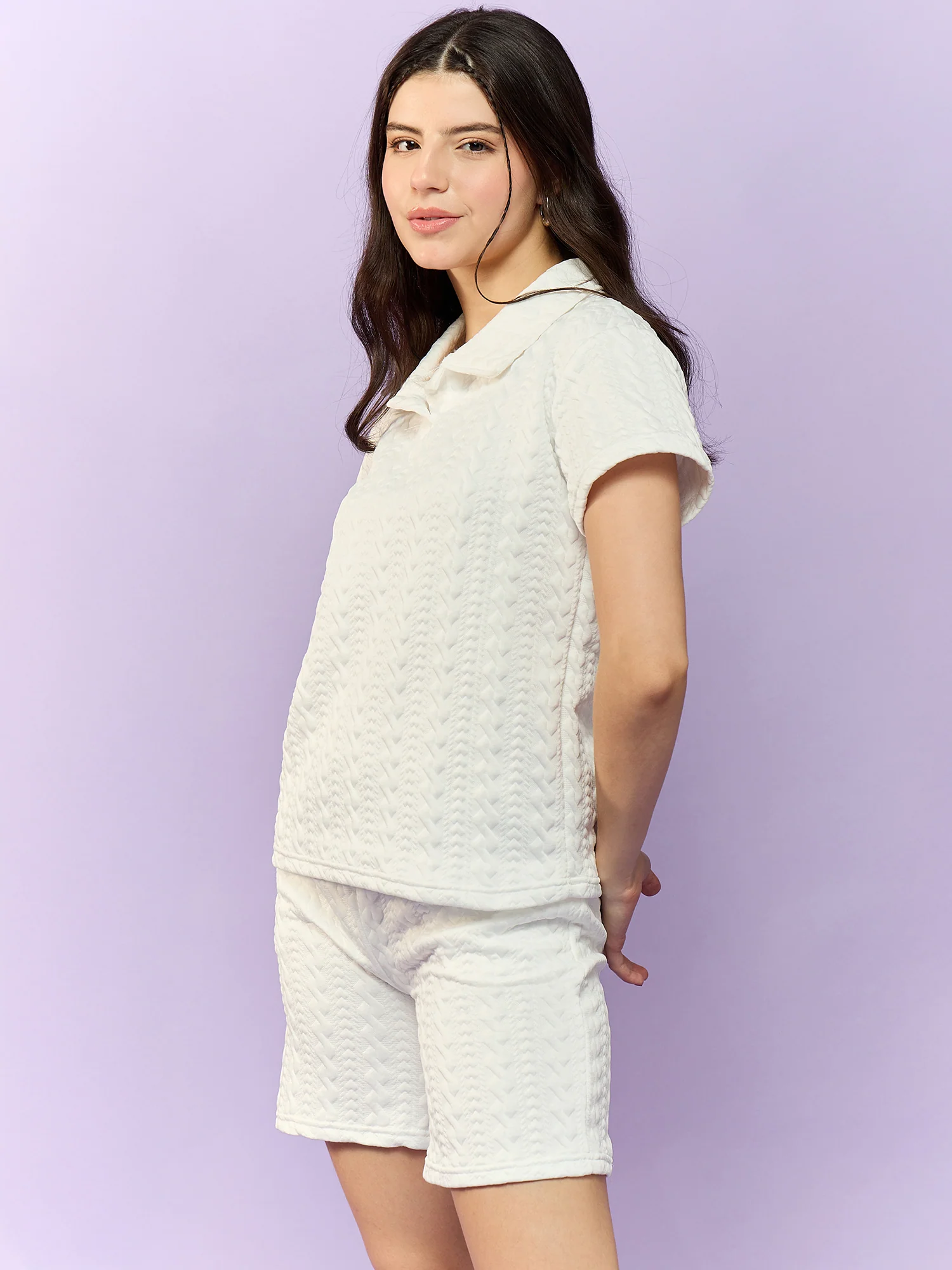Textured White Co-Ord Set - Image 4