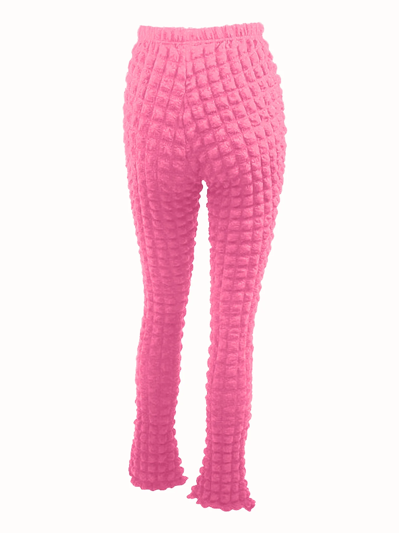 Pink Textured Slim Fit Pant - Image 2