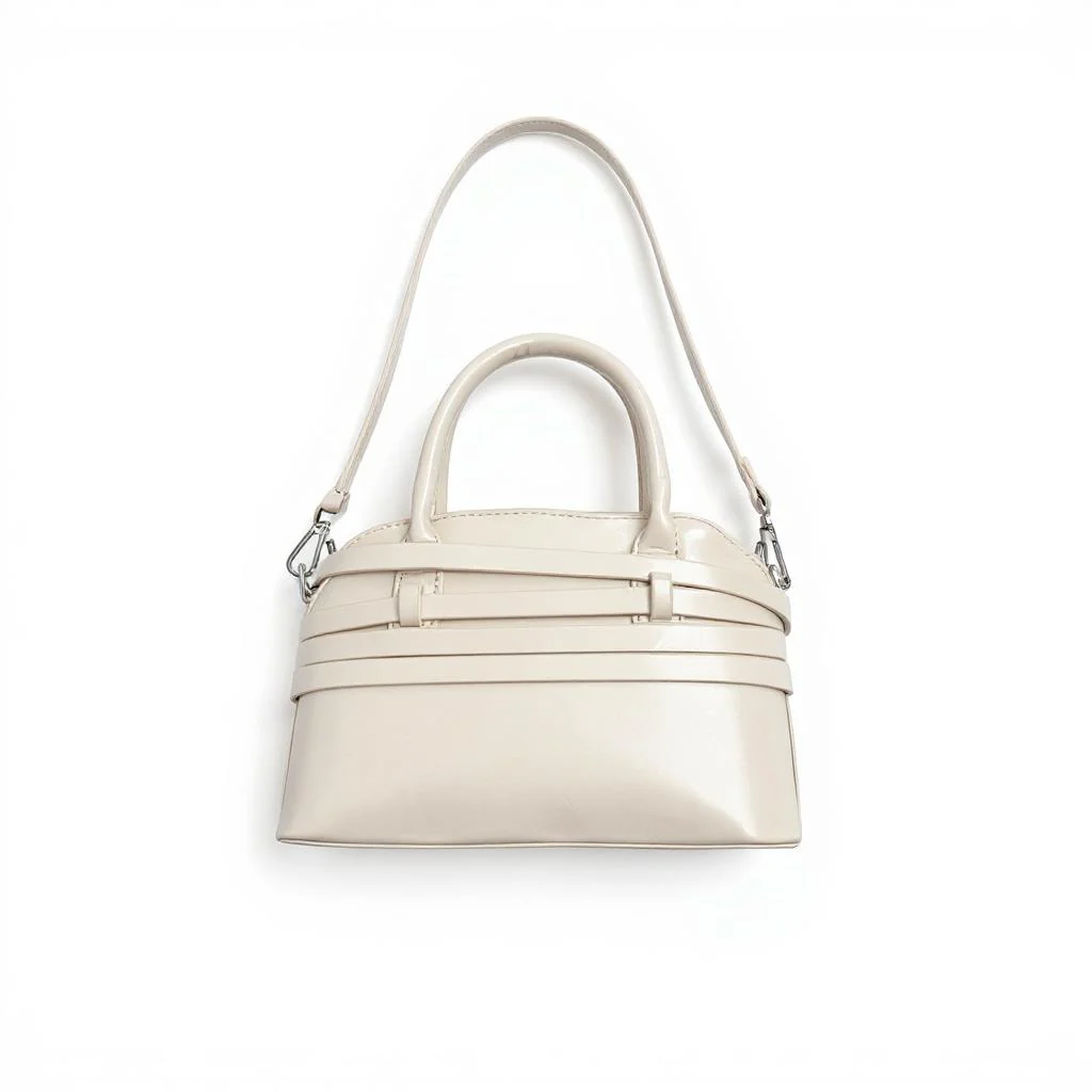 White Buckle Charm Cross Body Bag - Image 2