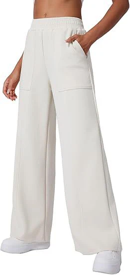 White Elasticated Waist Band Straight Leg Trouser - Image 2