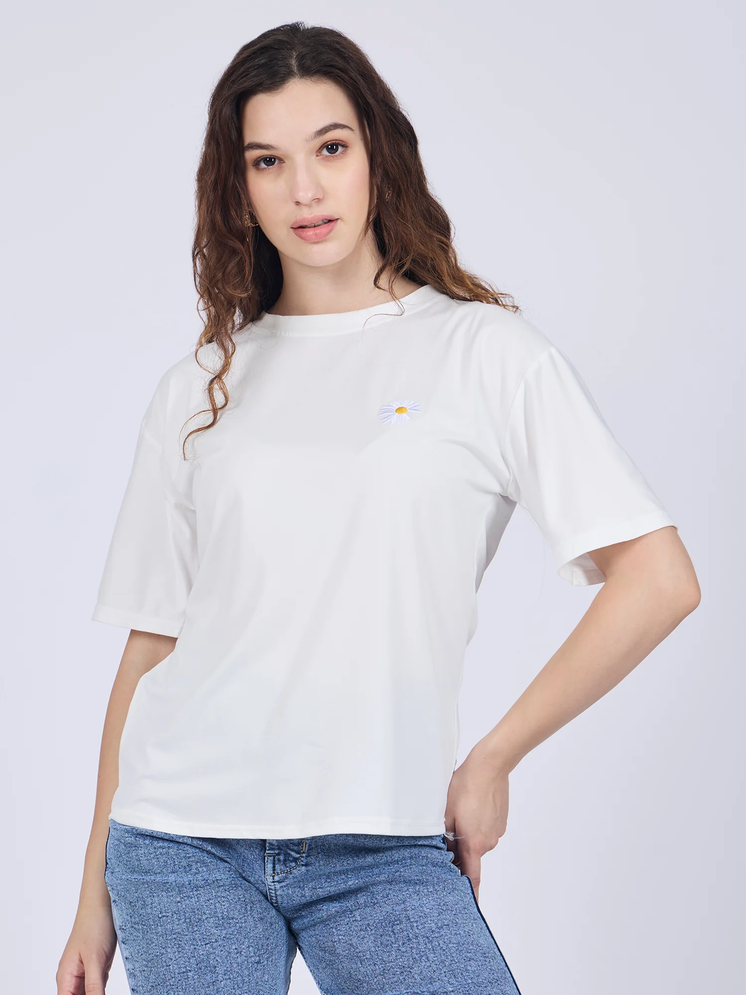 White Graphic Oversized T-Shirt - Image 2