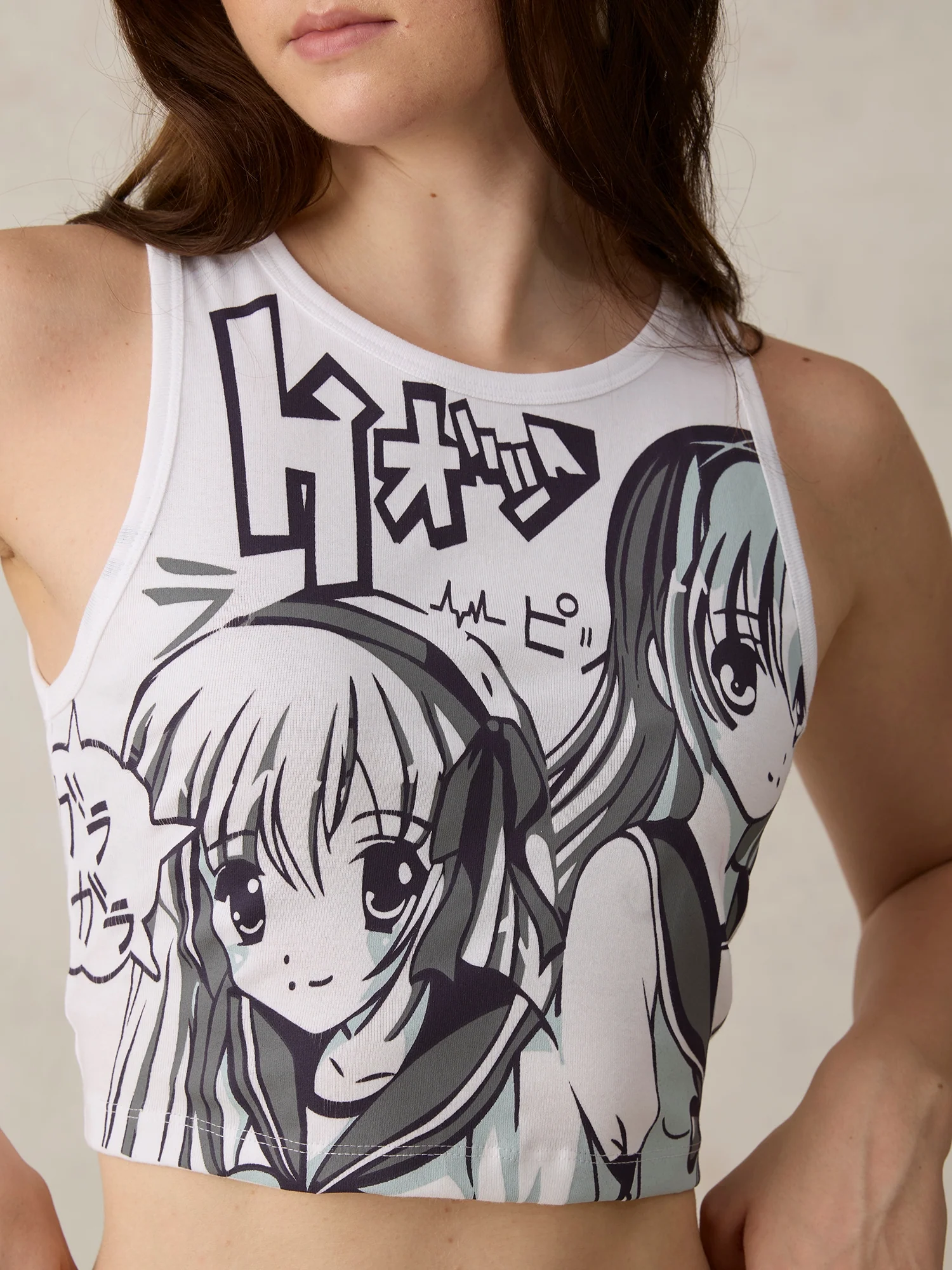White Graphic Tank Top - Image 4