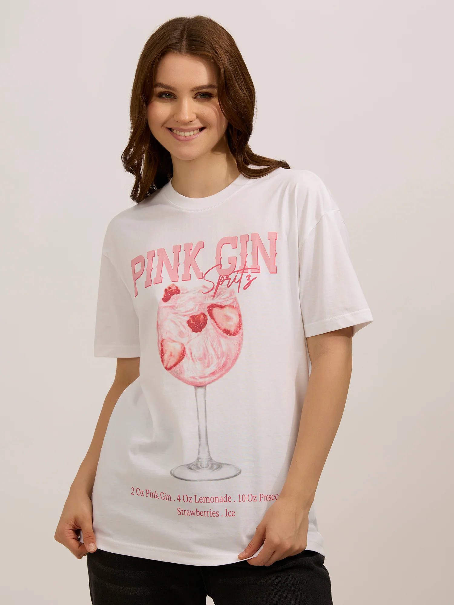 White Oversized Graphic T-Shirt - Image 3