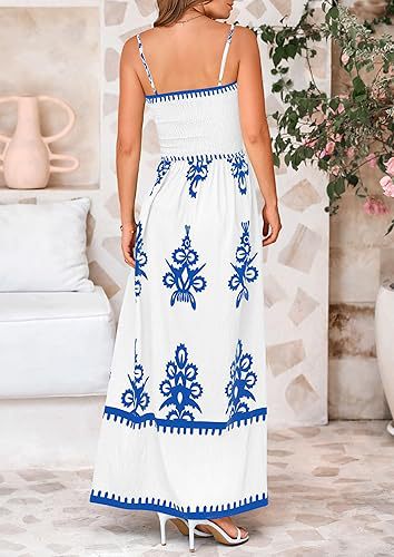 White Strappy Contrast Coloured Printed Dress - Image 2