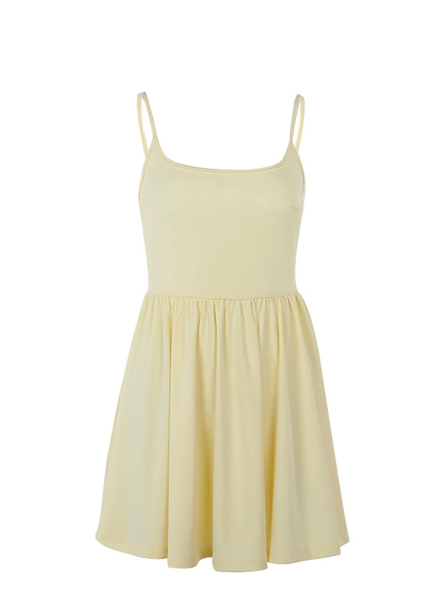 Cream Fit And Flare Mini Dress - Image 3